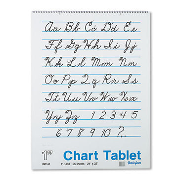 Pacon® Chart Tablets, Presentation Format (1" Rule), 25 White 24 X 32 Sheets freeshipping - TVN Wholesale